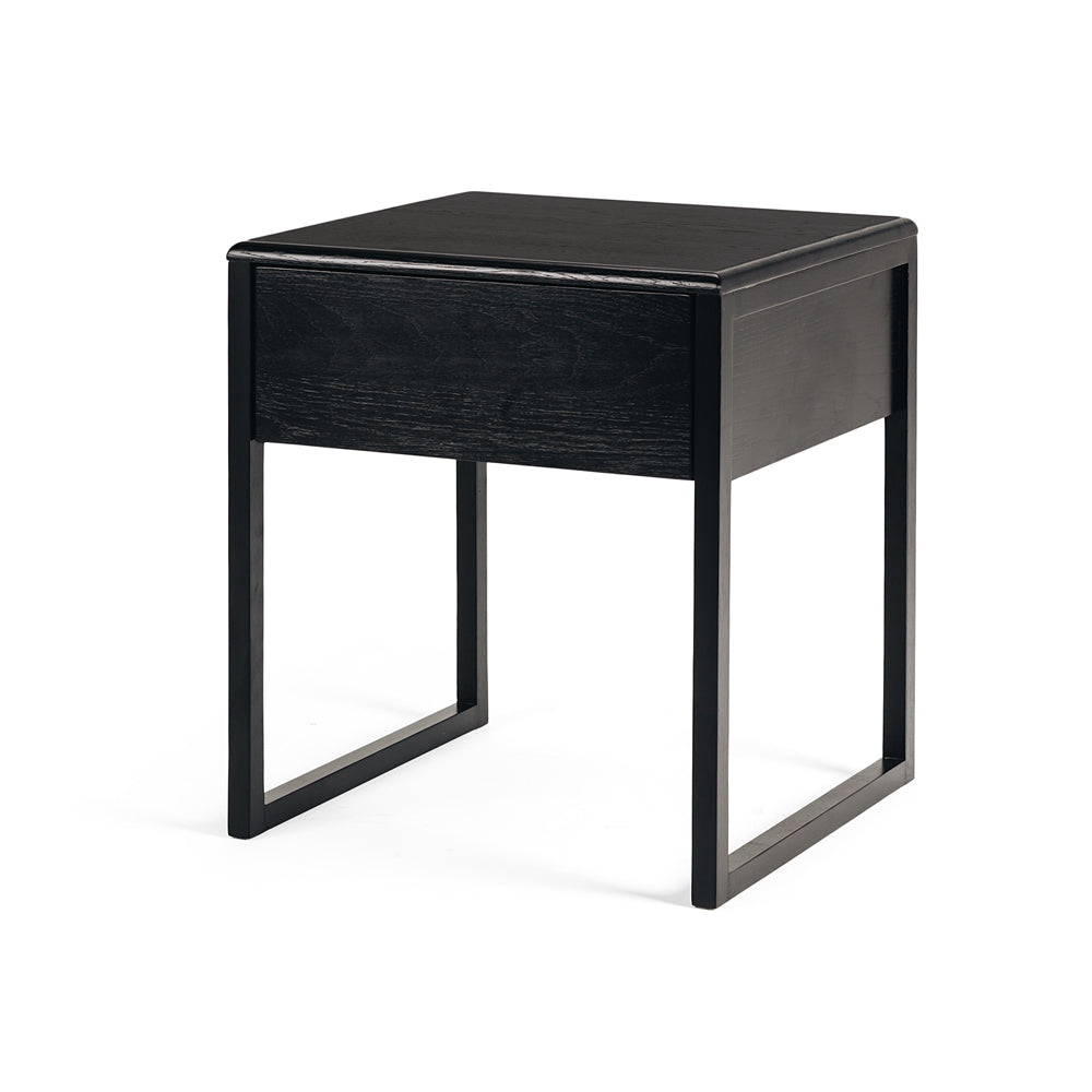 Avalon Bedside 1 drawer Black Angle