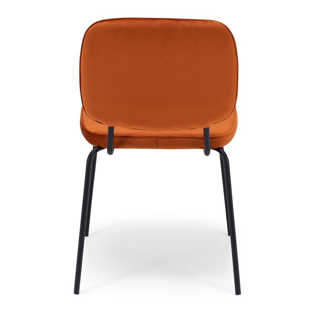 Clyde Dining Chair Orange Back 