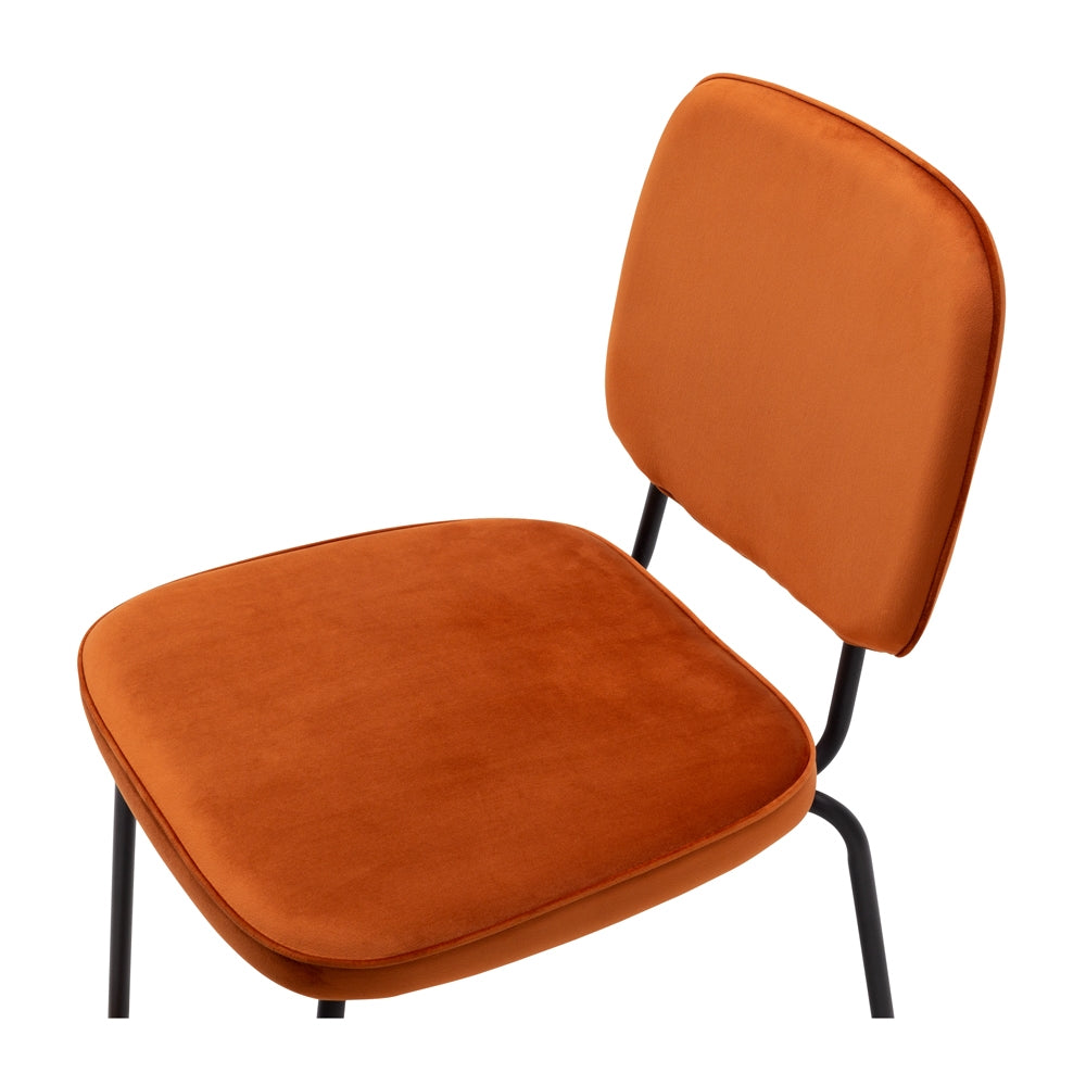 Clyde Dining Chair Orange Accent 