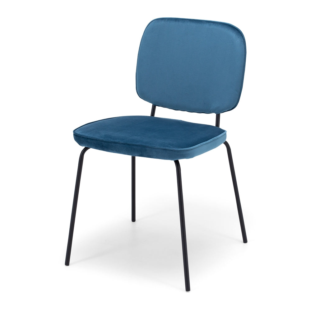 Clyde Dining Chair Ocean Velvet