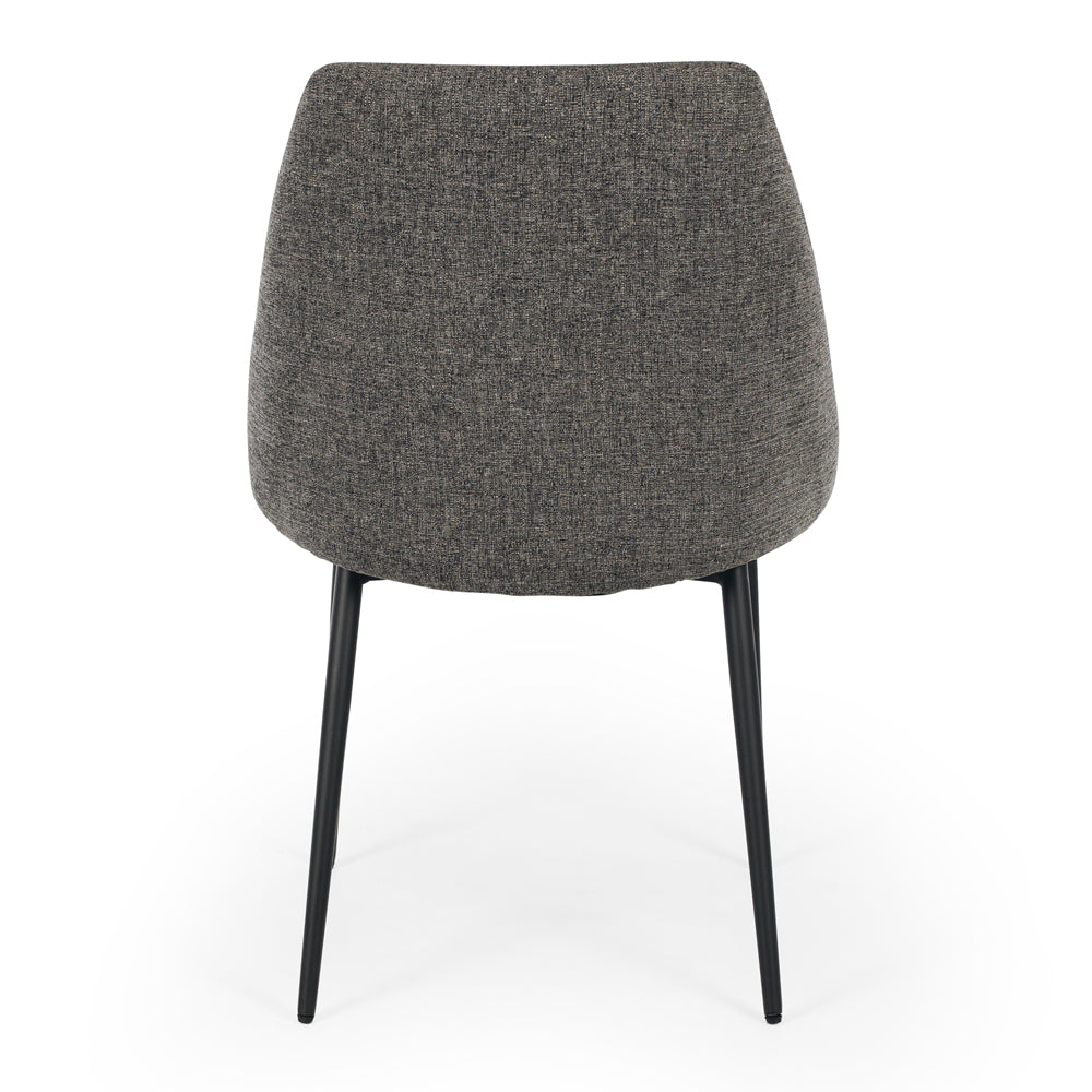 Mia Dining Chair Velvet Dark Grey Back 