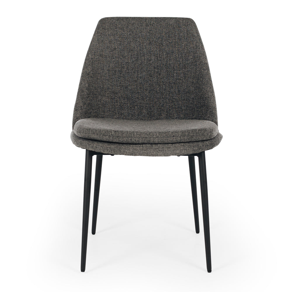 Mia Dining Chair Velvet Dark Grey Front 