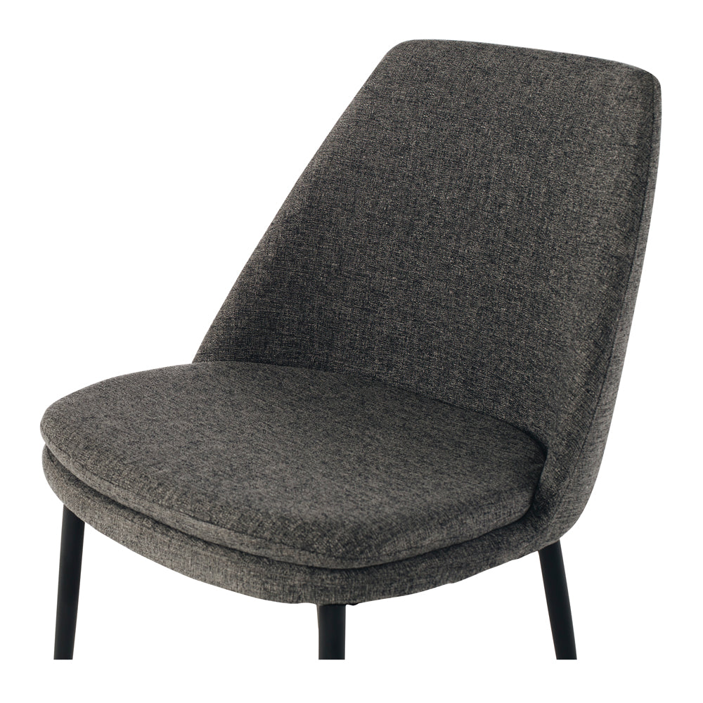 Mia Dining Chair Velvet Dark Grey Close up 