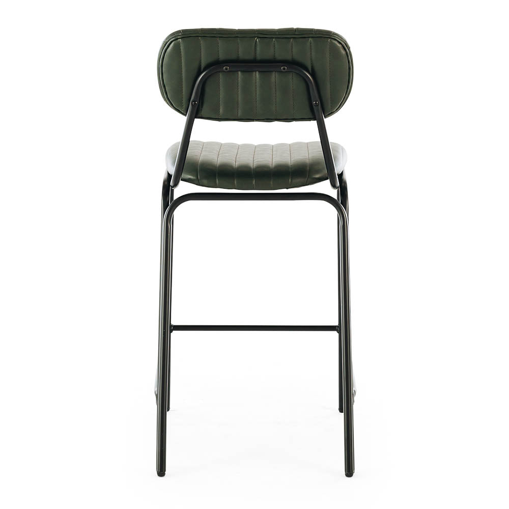 Datsun Barstool Vintage Green PU Back