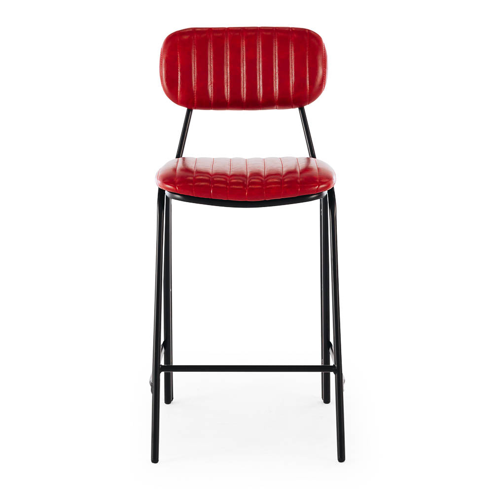 Datsun Barstool Vintage Red PU Front