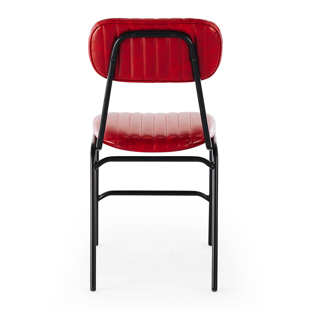 Datsun Chair Vintage Red PU Back