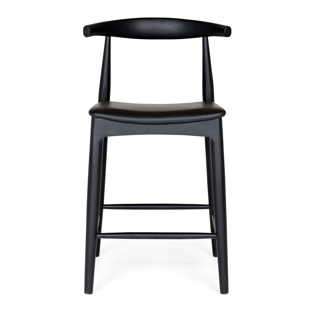 Elbow Barstool Black Front 