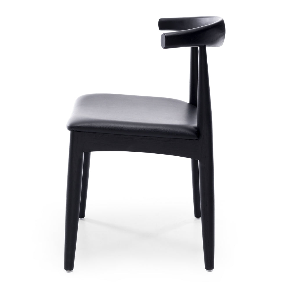 Elbow Dining Chair Black Side