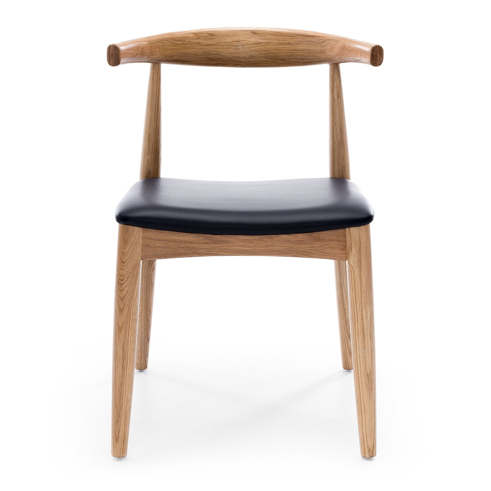 Elbow Dining Chair Natural Front 