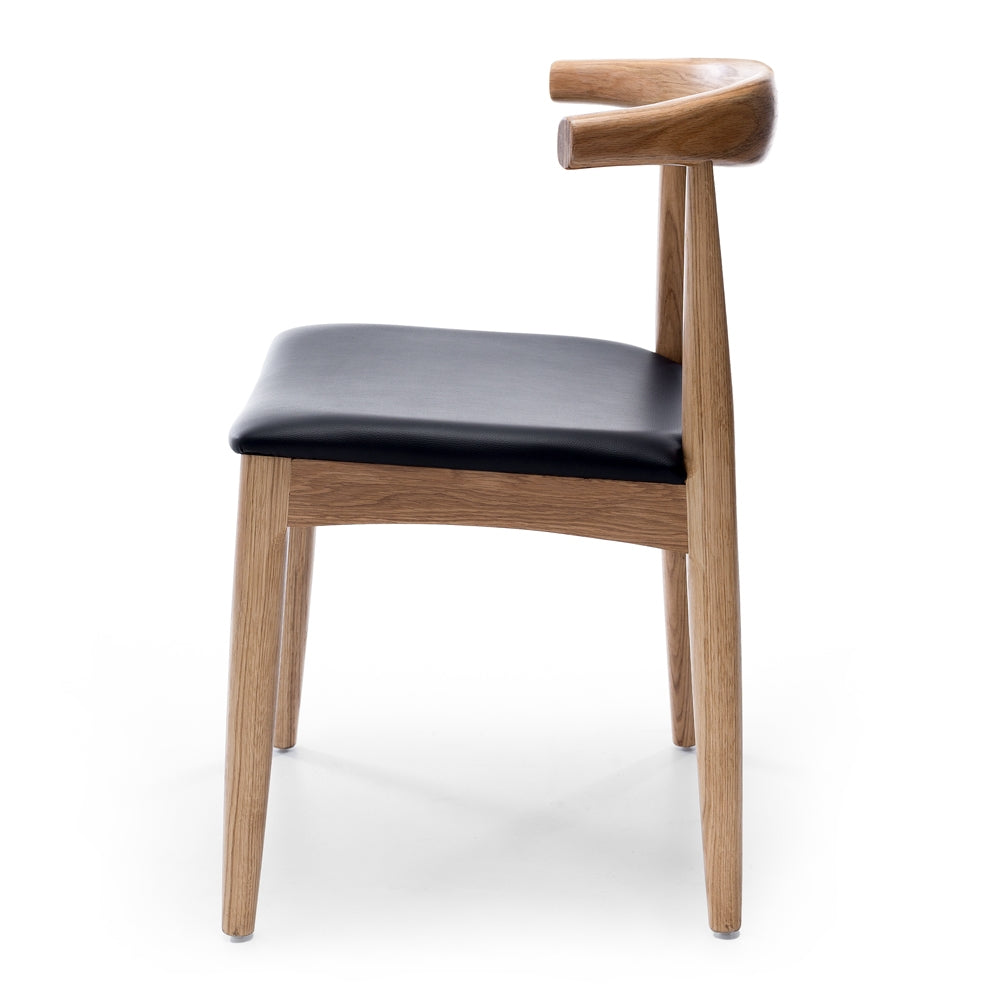 Elbow Dining Chair Natural Side