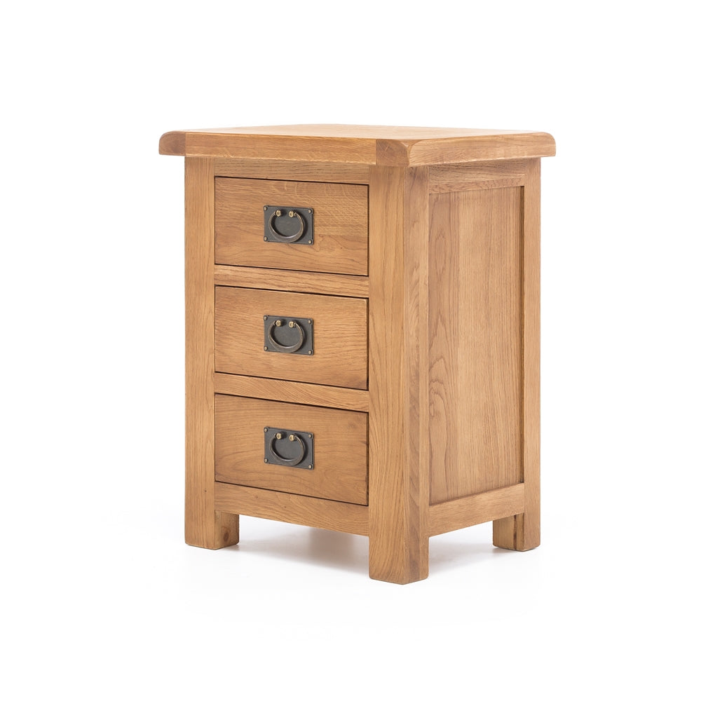 Salisbury Bedside Cabinet 3 drawer Angle