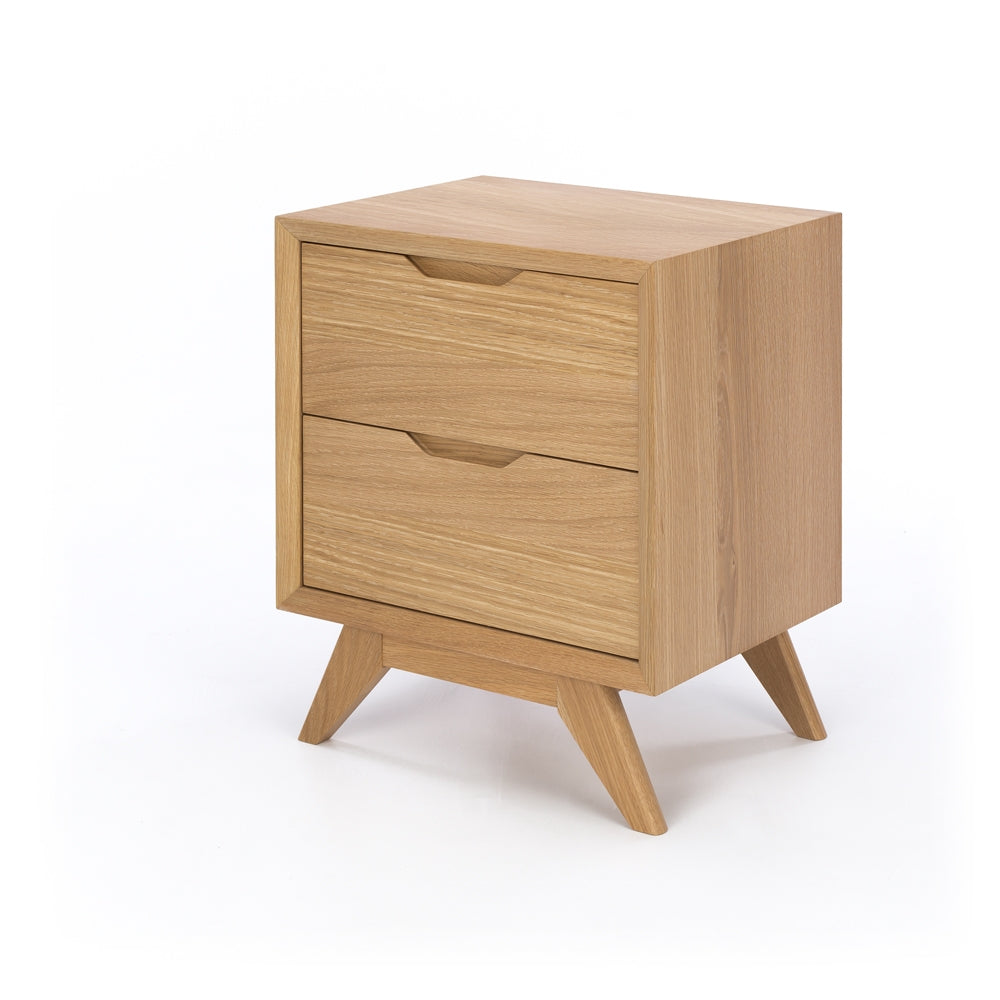 Norway 2drawer Bedside Angle