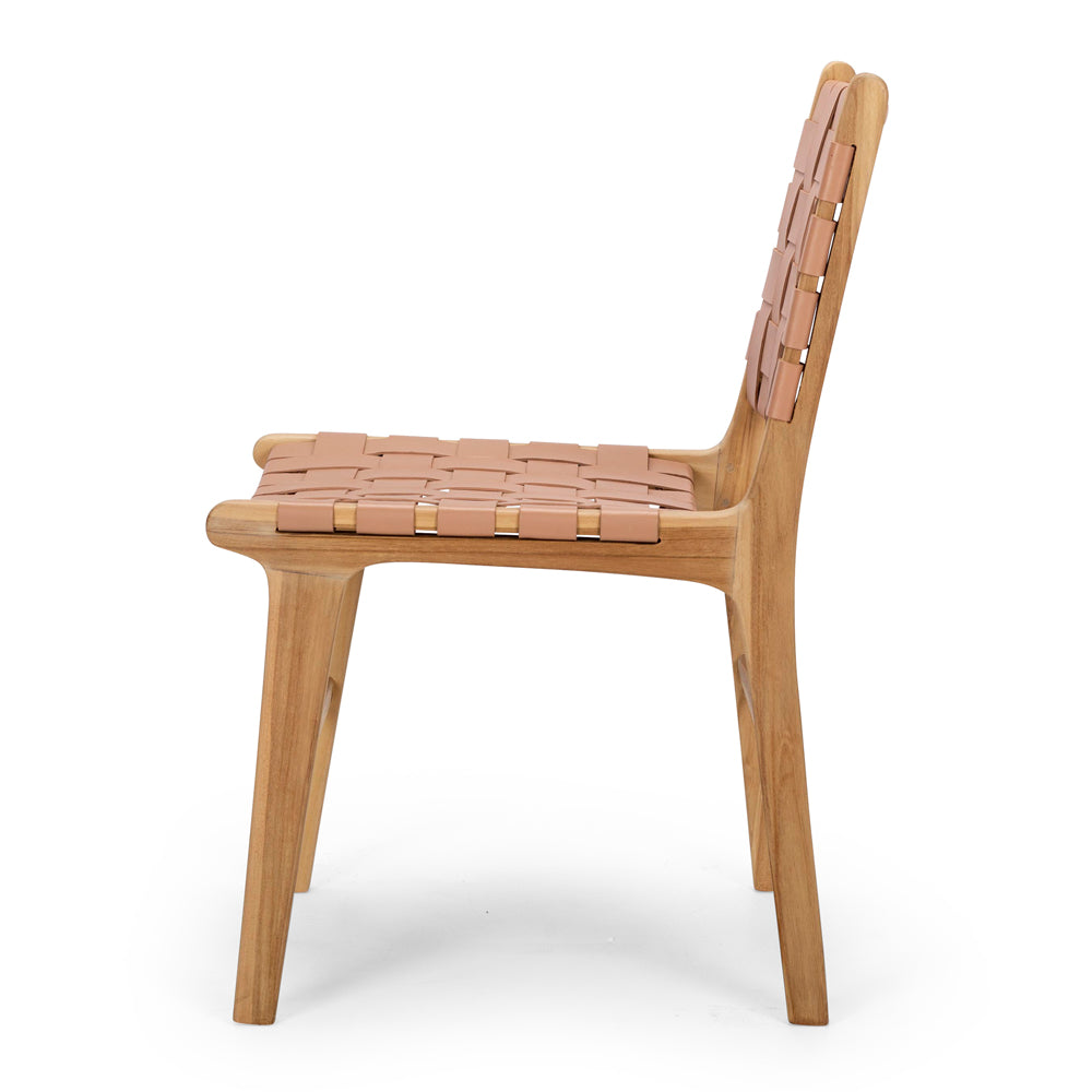 Indo Woven Dining Chair Plush Side on