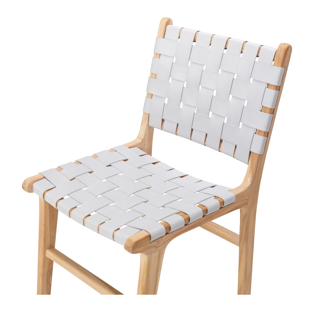 Indo Woven Dining Chair Duck Egg Angle 