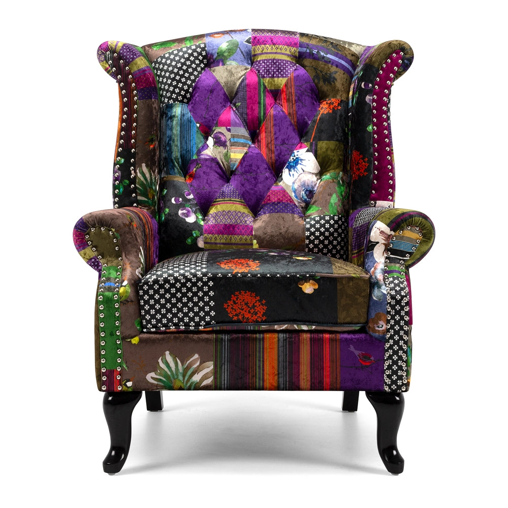 Patchwork Wingback Front On 
