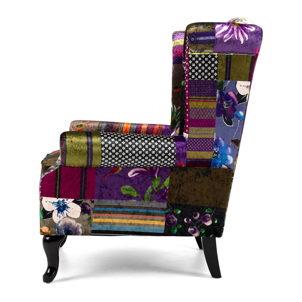 Patchwork Wingback Side On 