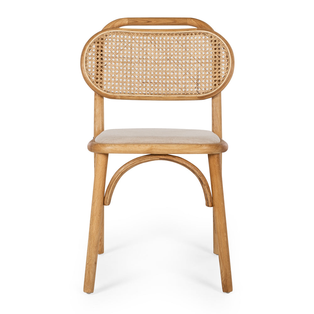 Mina Dining Chair Natural Front 