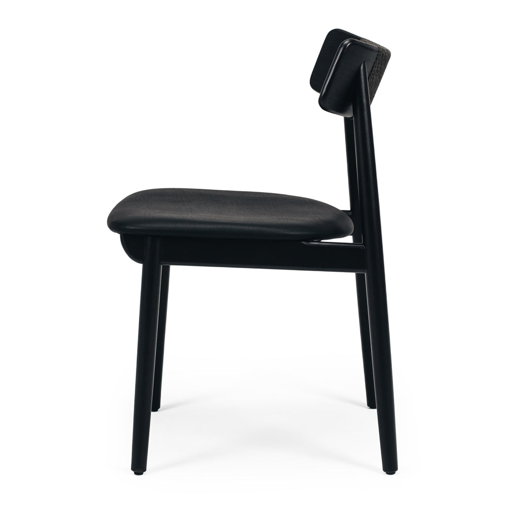 Niles Dining Chair Black Side On 