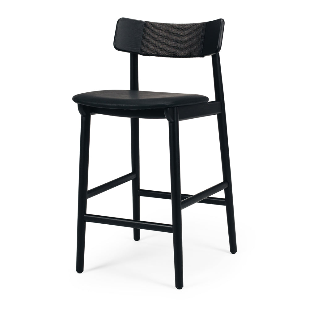 Niles Highback Barstool Black