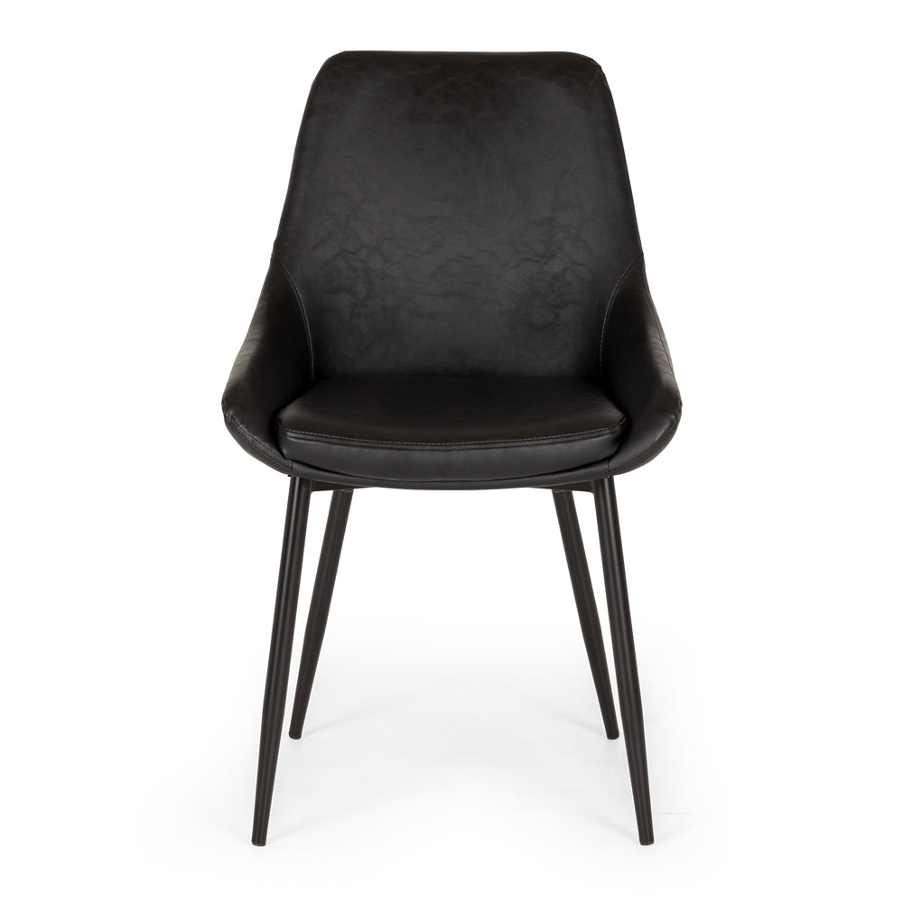 Bari Dining Chair Black Front on 