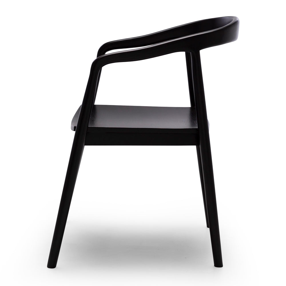 Rue Dining Chair Black  Side On 
