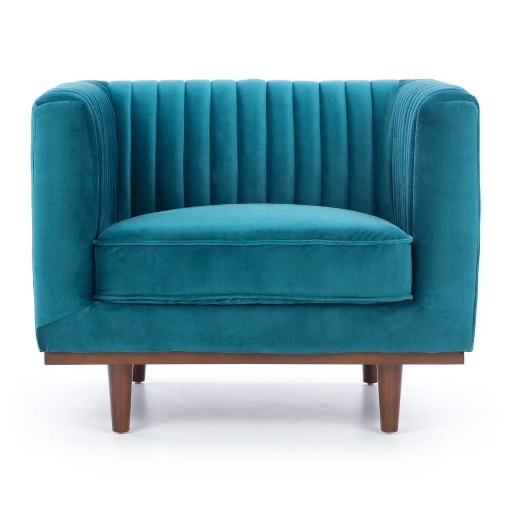 Madison Armchair Daintree Velvet Front On 