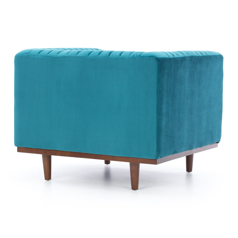 Madison Armchair Daintree Velvet Back Angle