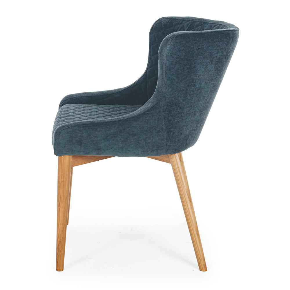 Paris Dining Chair Blue Strata Side On 