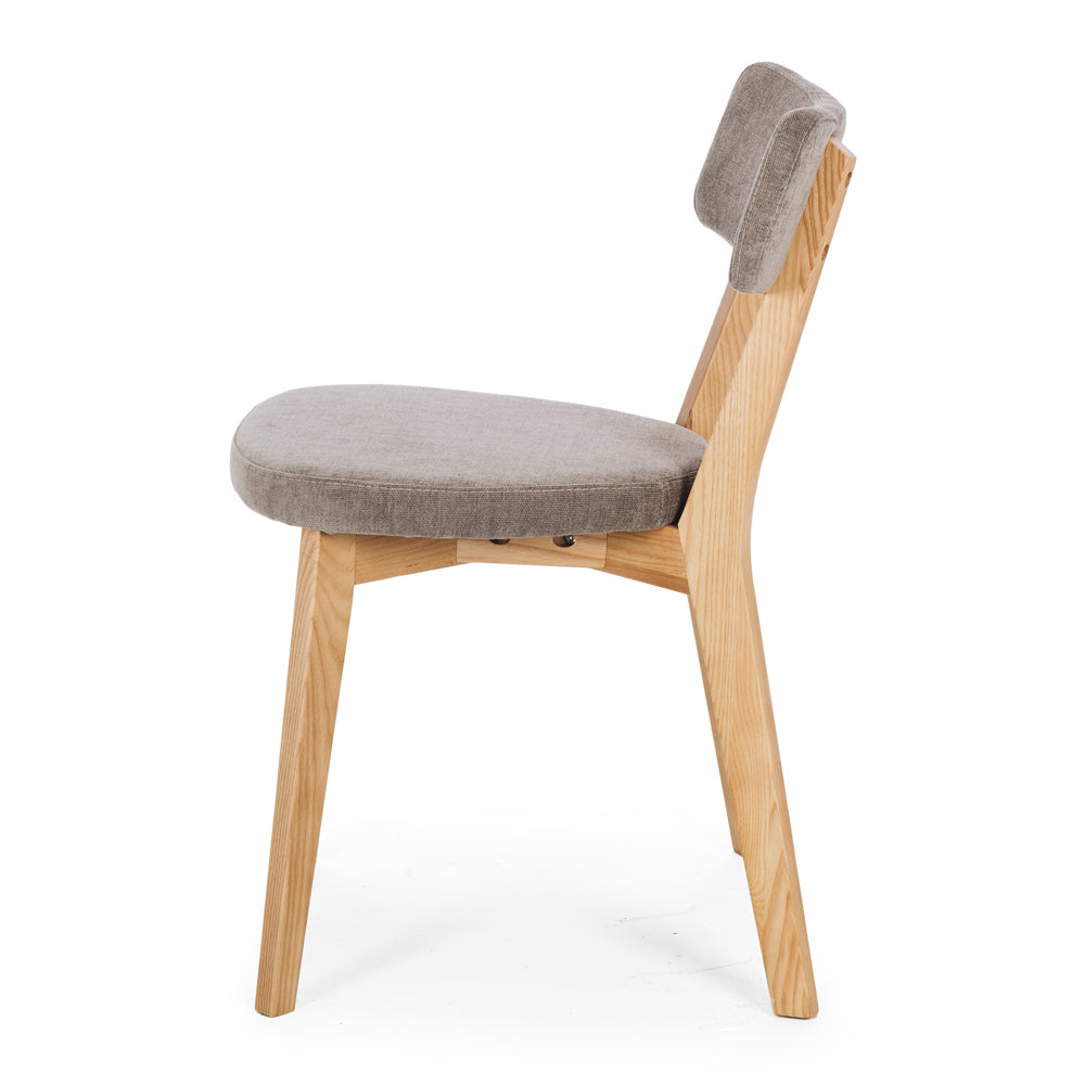 Prego Dining Chair Mist Grey Side profile