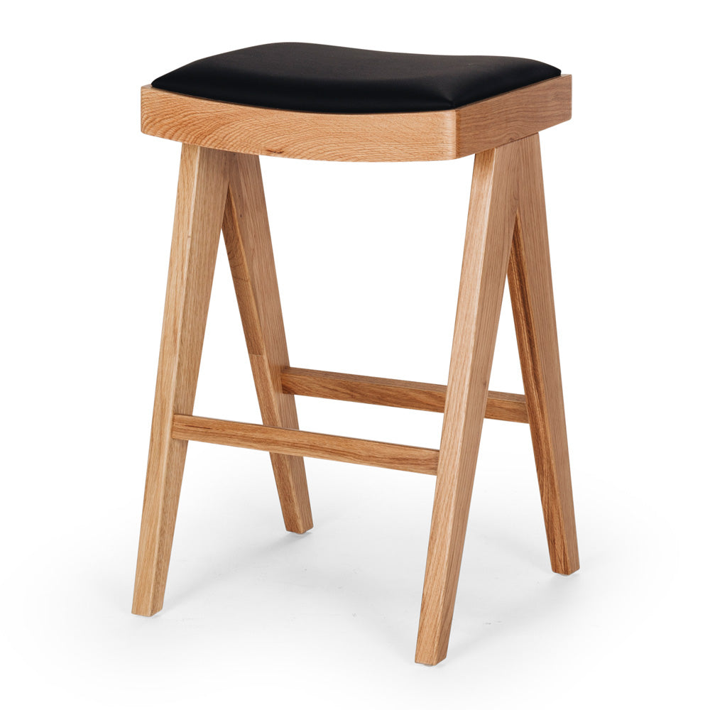 Palma Barstool Natural with PU Seat