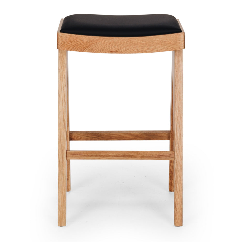 Palma Barstool Natural with PU Seat Front