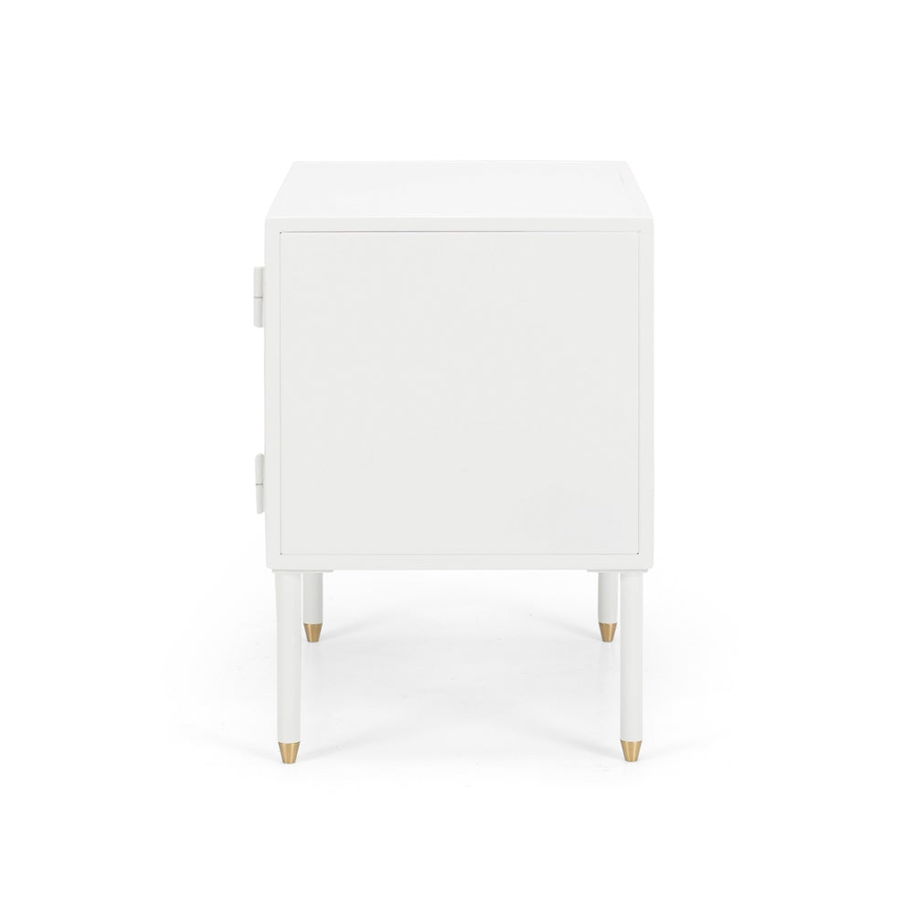 Dawn Bedside (White) left opening Side view